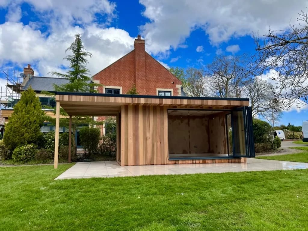 Pergola with outdoor seating